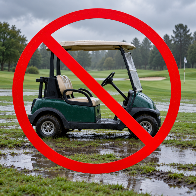 Golfbuggy Forbudt På Våd Bane